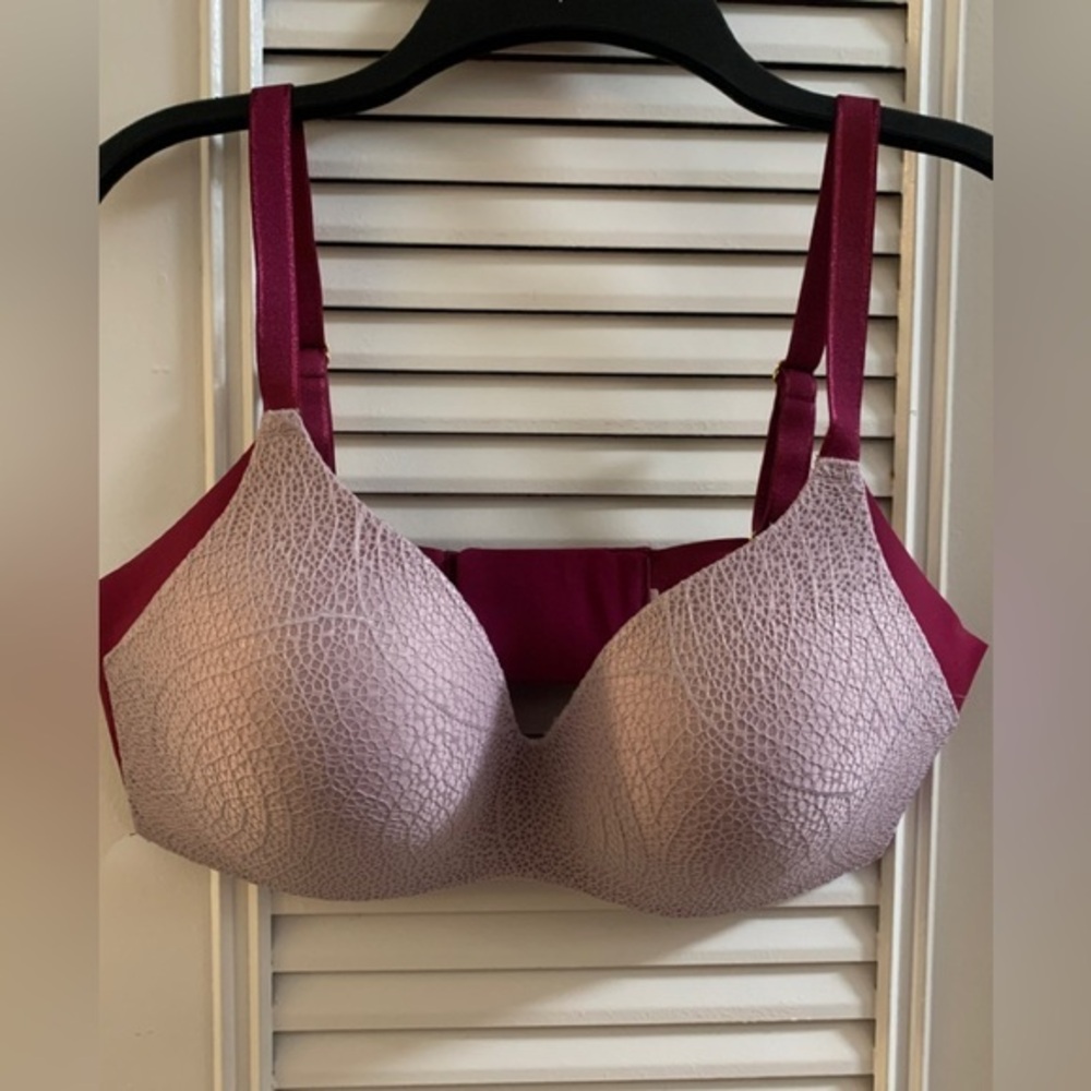 Elegant Mauve and Burgundy Knix bra 36c-0387